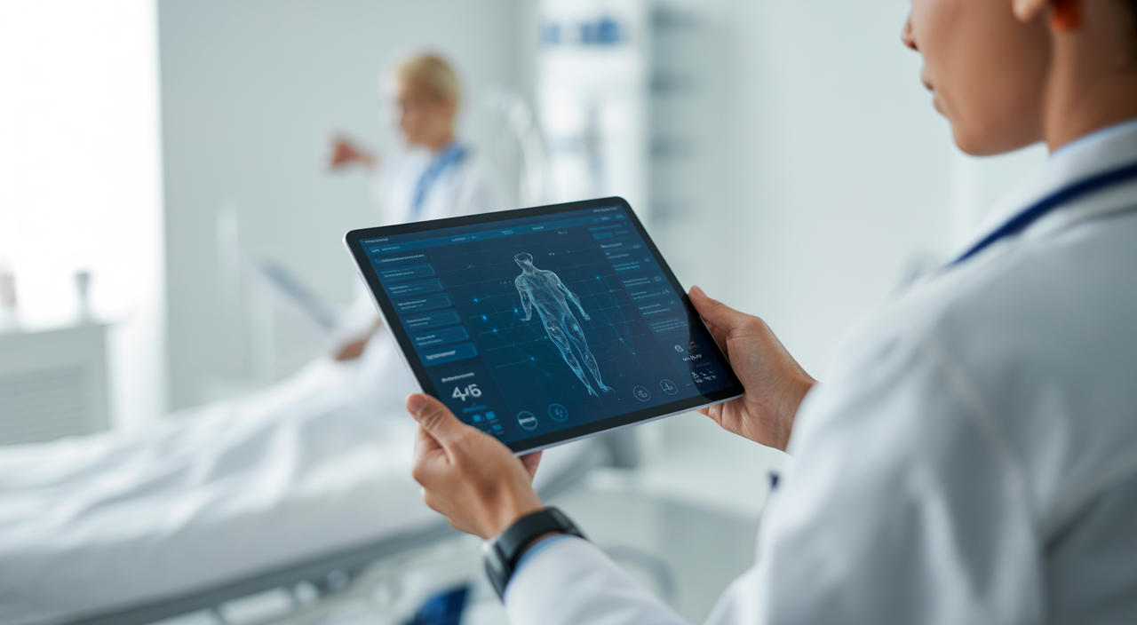 A primary care doctor in Burbank, CA consulting with a patient.
