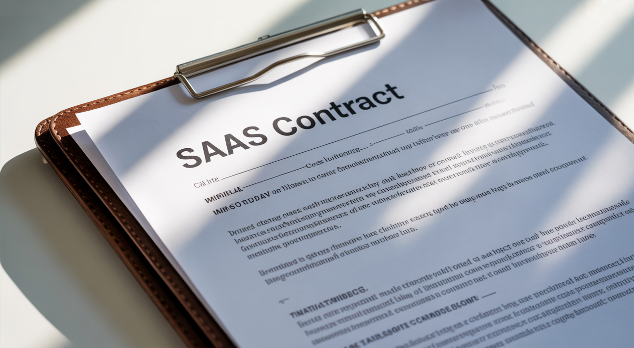 SaaS contracts attorney reviewing cloud software agreement for a tech startup