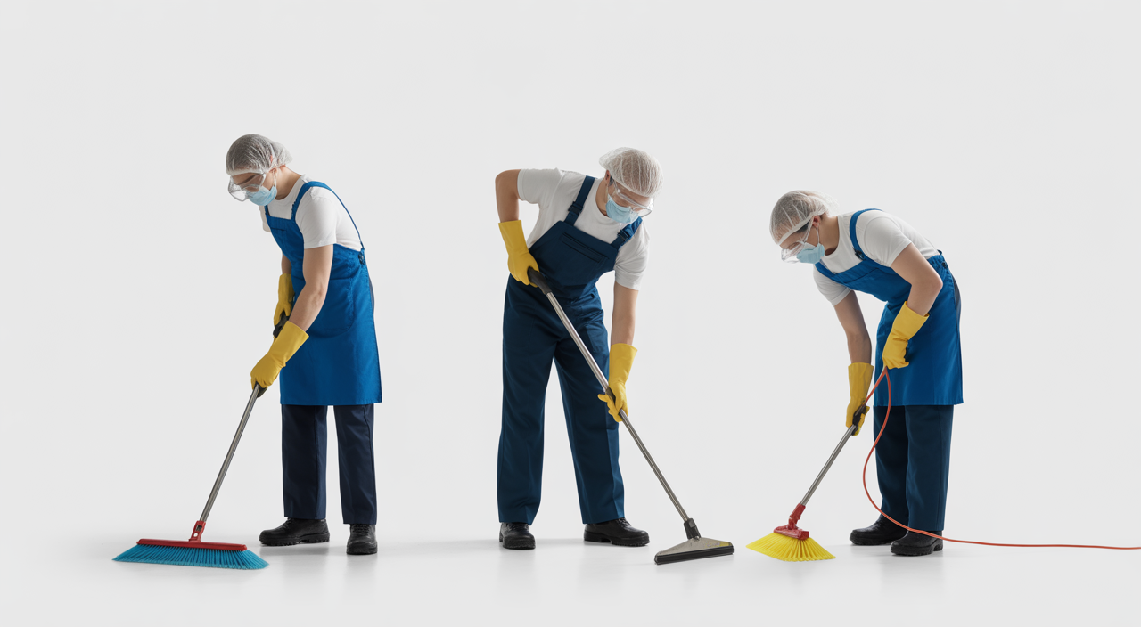 Professional commercial hood cleaning service being performed in a restaurant kitchen